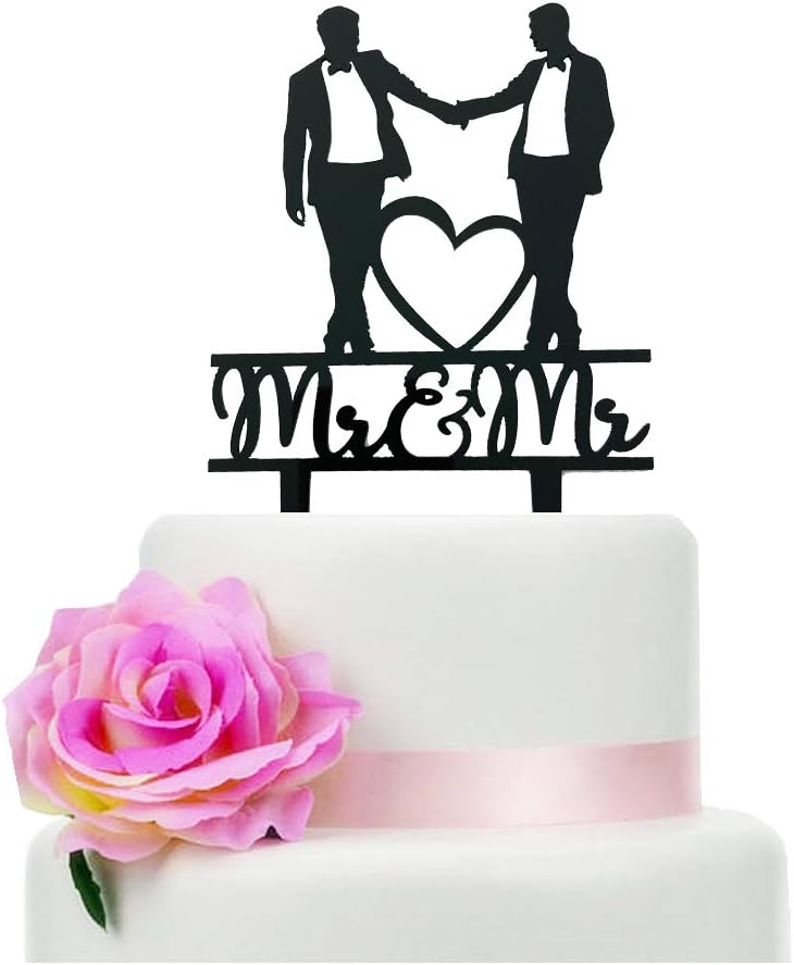 Men'S Grooming For Engagement - Mr & Mr Cake Topper, decorazione