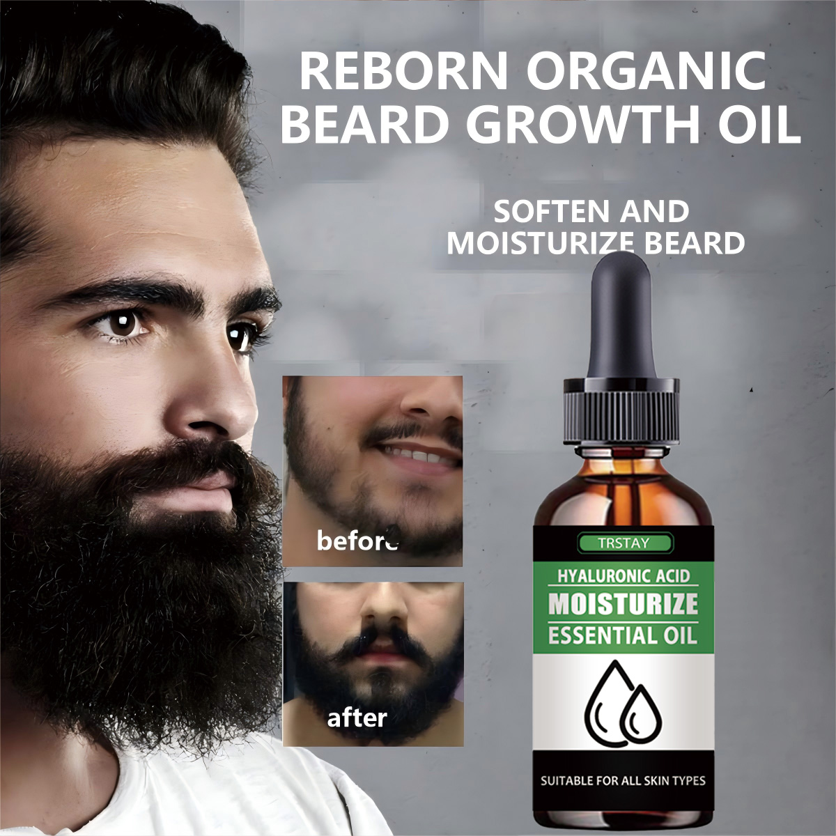 Beard Oil Growth - 100% naturale accelera i peli del