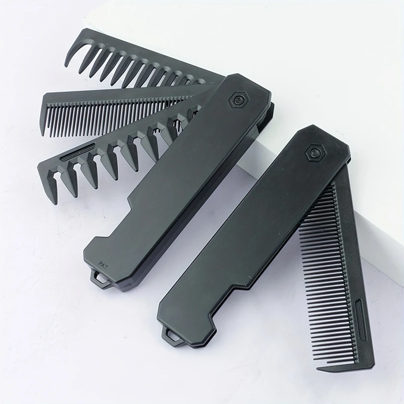 Mens Grooming Box - Pettine per barba pieghevole 3 in