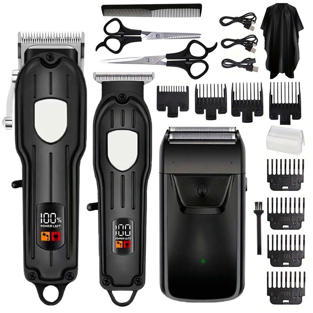 Men'S Grooming Accessories Kit - Set Professionale di Tagliacapelli Senza Fili