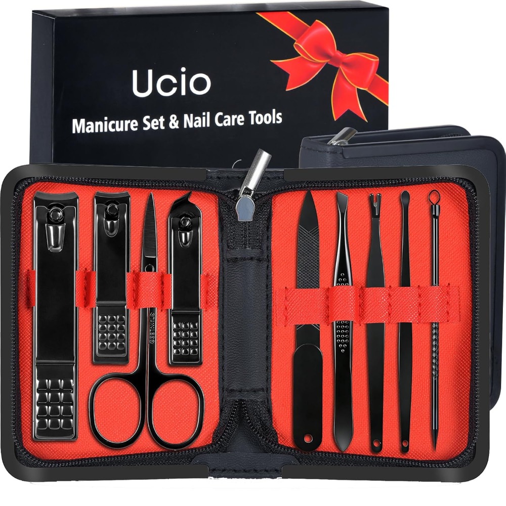 Men'S Grooming Accessories Kit - Kit Professionale per Manicure e Pedicure