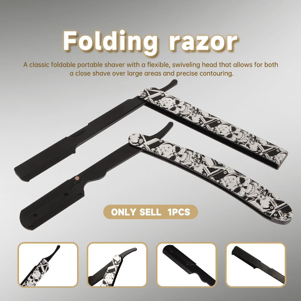 Men'S Grooming Eyebrow Trimming - Rasoio Vintage con Manico Decorato con