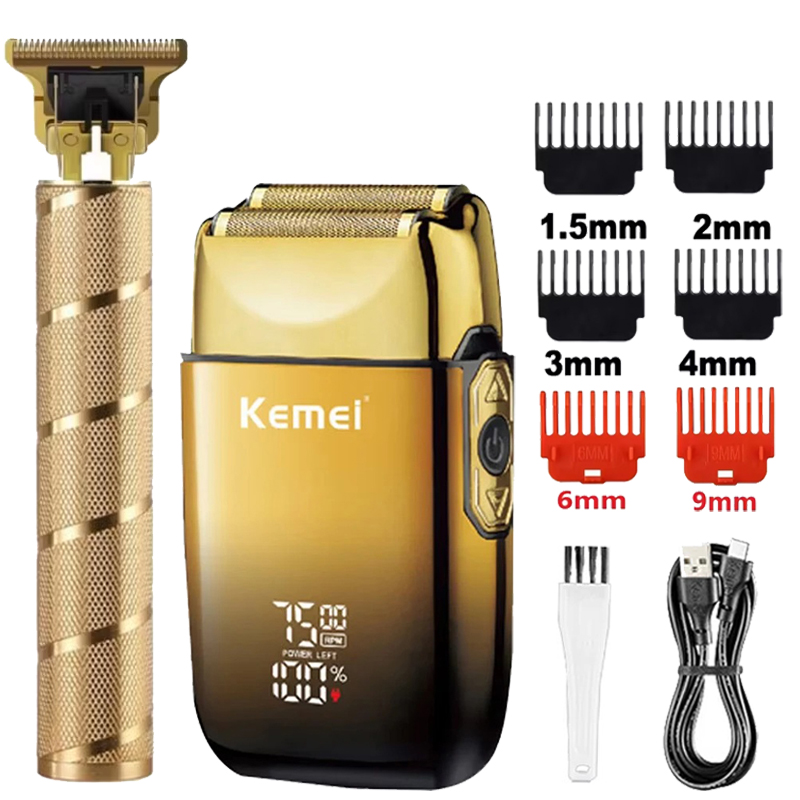 Mens Grooming Box - Kemei KM-TX10 T9 Regolabarba Elettrico Professionale