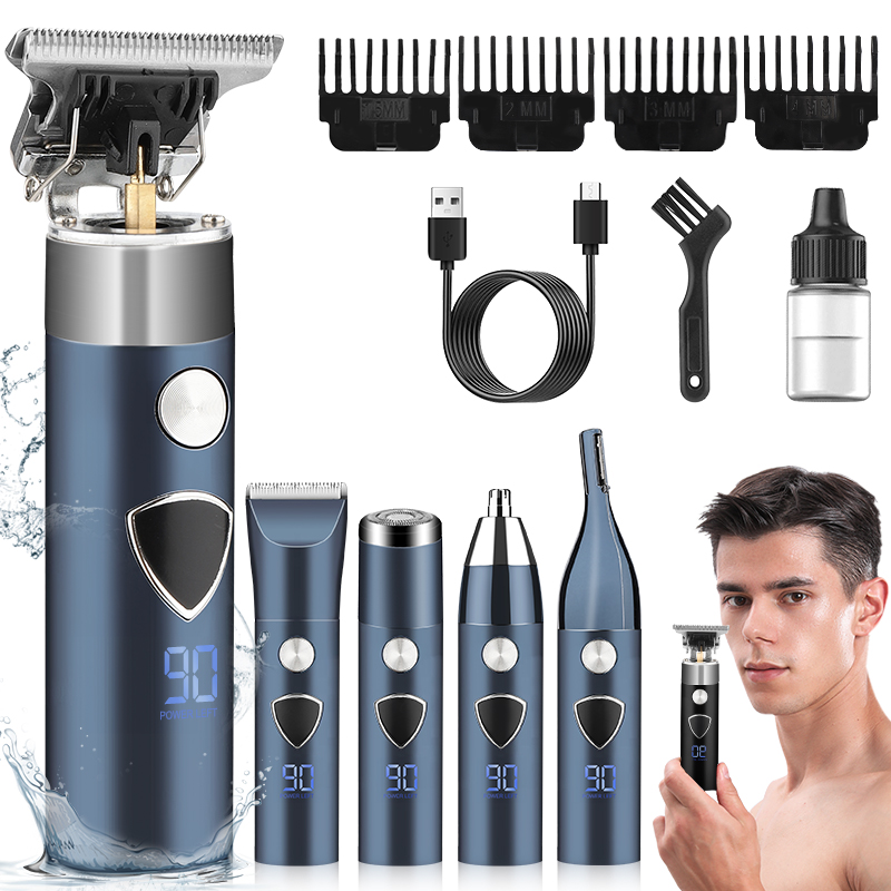 Men'S Grooming Hair And Body Wash - RESUXI HC-268B 5 in 1 Set