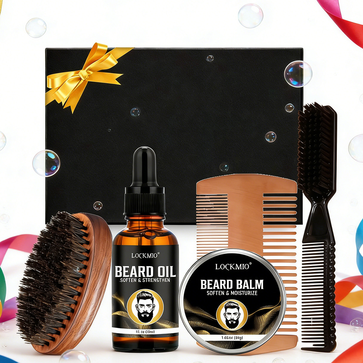 Beard Oil Growth - LOCKMIO Set di Prodotti per la
