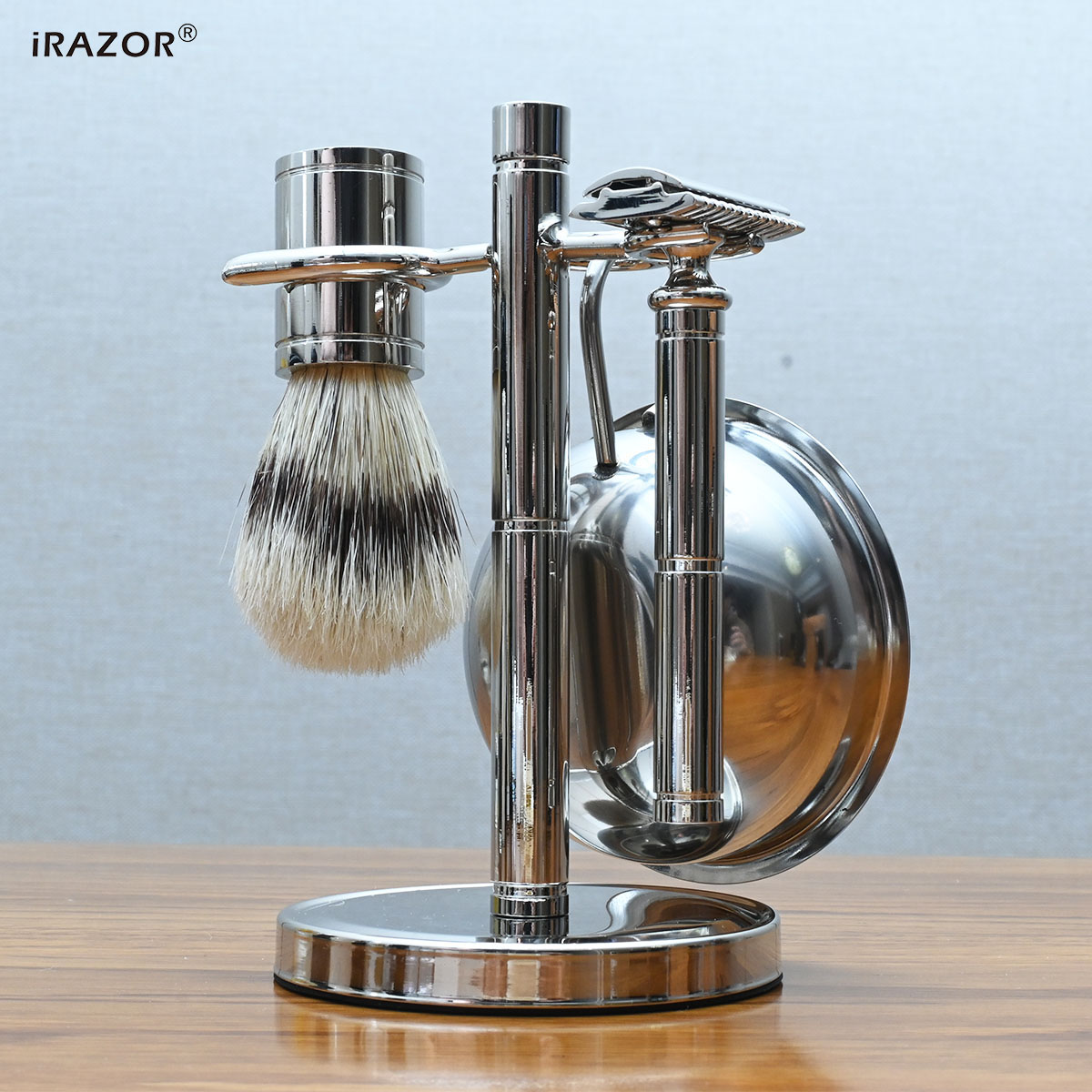 Mens Vintage Grooming Kit - iRAZOR Classico Vintage Doppio Bordo Rasoio
