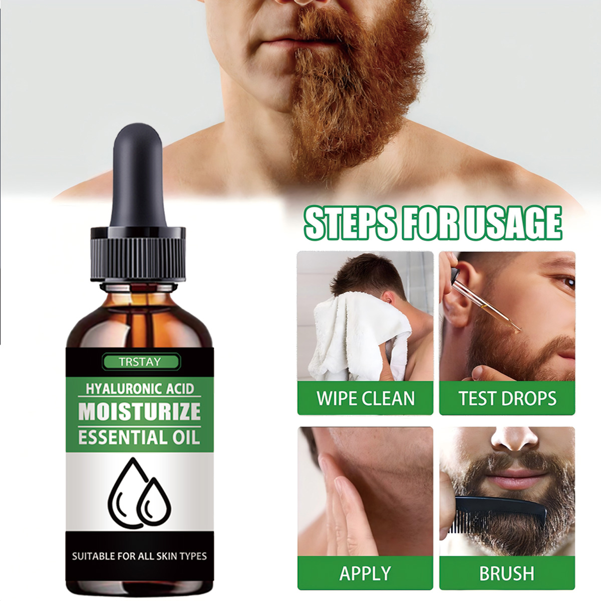 100% naturale accelera i peli  - Beard Oil Growth recensione e prezzo